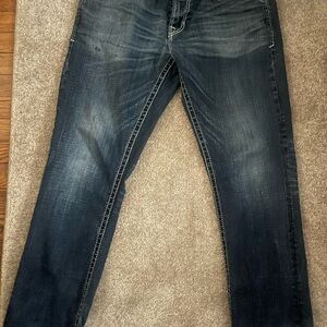 Salvage Dark Blue Straight Jeans